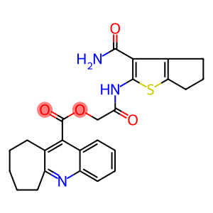 2-((3-Carbamoyl-5,6-dihydro-4H-cyclopenta[b]Thien-2-yl)amino-)-2-oxoethyl 7,8,9,10-tetrahydro-6H-cyclohepta[b]quinoline-11-carboxylate