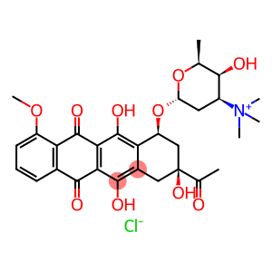 5,12-Naphthacenedione, 8-acetyl-7,8,9,10-tetrahydro-6,8,11-trihydroxy-1-methoxy-10-[[2,3,6-trideoxy-3-(trimethylammonio)-α-L-lyxo-hexopyranosyl]oxy]-, chloride, (8S-cis)- (9CI)