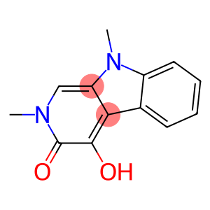 3H-Pyrido[3,4-b]indol-3-one,2,9-dihydro-4-hydroxy-2,9-dimethyl-(9CI)