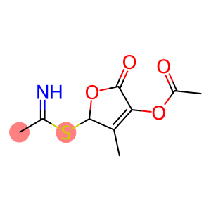 Ethanimidothioic acid, 4-(acetyloxy)-2,5-dihydro-3-methyl-5-oxo-2-furanyl ester (9CI)