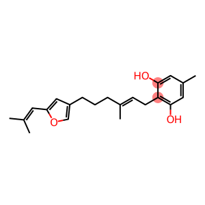 1,3-Benzenediol, 5-methyl-2-[(2E)-3-methyl-6-[5-(2-methyl-1-propen-1-yl)-3-furanyl]-2-hexen-1-yl]-