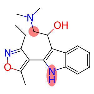2-(dimethylamino)-1-[2-(3-ethyl-5-methyl-1,2-oxazol-4-yl)-1H-indol-3-yl]ethanol