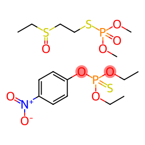 Phosphorothioic acid, O,O-diethyl O-(4-nitrophenyl) ester, mixt. with S-[2-(ethylsulfinyl)ethyl] O,O-dimethyl phosphorothioate (9CI)