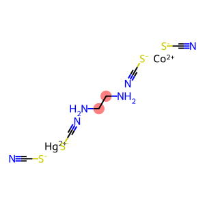 cobalt(+2) cation, ethane-1,2-diamine, mercury(+2) cation, tetrathiocy anate