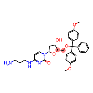 Cytidine, N-(3-aminopropyl)-5'-O-[bis(4-methoxyphenyl)phenylmethyl]-2'-deoxy- (9CI)