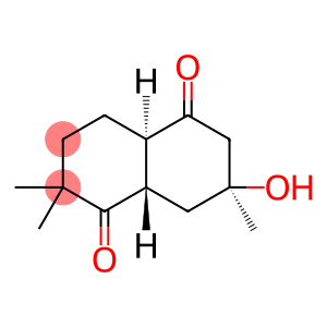 1,5-Naphthalenedione,octahydro-7-hydroxy-2,2,7-trimethyl-,(4aR,7S,8aS)-rel-(9CI)