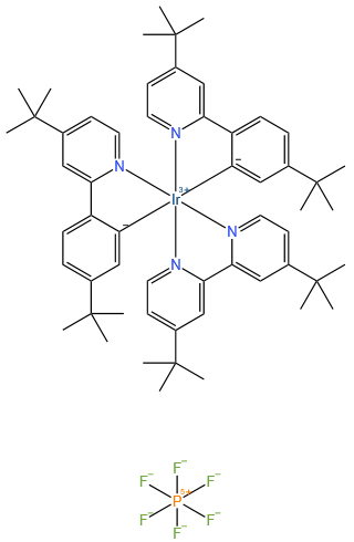 二[2-(3-叔丁基苯基)-4-叔丁基吡啶][2,2`-联(4-叔丁基吡啶)]合铱(III)六氟磷酸盐