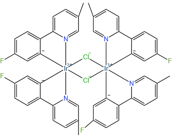 二-Μ-氯噻吩[5-氟-2-(5-甲基-2-吡啶基-ΚN)苯基-ΚC]二铱