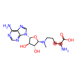 2-amino-5-[[(2R,3R,4R,5R)-5-(6-aminopurin-9-yl)-3,4-dihydroxy-oxolan-2 -yl]methylamino]pentanoic acid