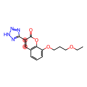 2H-1-Benzopyran-2-one, 8-(3-ethoxypropoxy)-3-(1H-tetrazol-5-yl)-