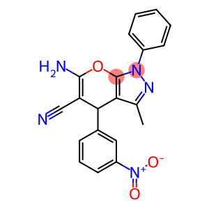 6-amino-3-methyl-4-(3-nitrophenyl)-1-phenyl-4H-pyrano[2,3-c]pyrazole-5-carbonitrile
