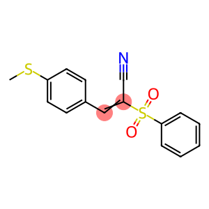 3-(4-METHYLTHIOPHENYL)-2-(PHENYLSULFONYL)PROP-2-ENENITRILE