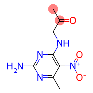 2-Propanone,1-[(2-amino-6-methyl-5-nitro-4-pyrimidinyl)amino]-(9CI)