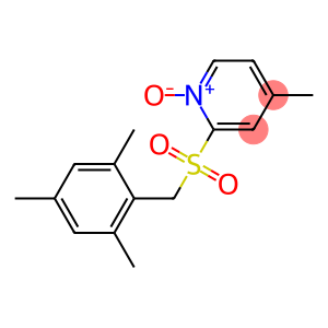 Pyridine, 4-methyl-2-[[(2,4,6-trimethylphenyl)methyl]sulfonyl]-, 1-oxide