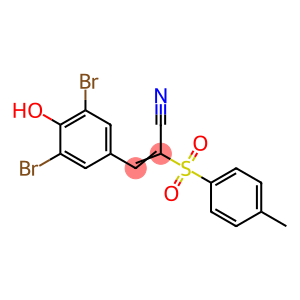 3-(3,5-DIBROMO-4-HYDROXYPHENYL)-2-((4-METHYLPHENYL)SULFONYL)PROP-2-ENENITRILE
