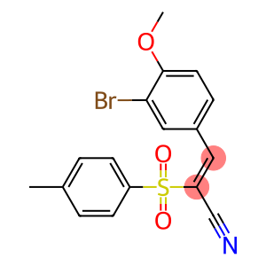 (Z)-3-(3-bromo-4-methoxyphenyl)-2-[(4-methylphenyl)sulfonyl]-2-propenenitrile