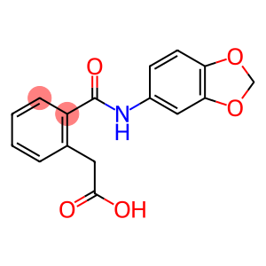 2-(2-(N-BENZO[3,4-D]1,3-DIOXOLEN-5-YLCARBAMOYL)PHENYL)ACETIC ACID