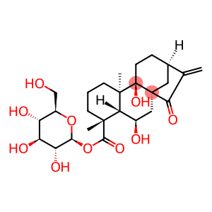 ent-6,9-Dihydroxy-15-oxo-16-kauren-19-oic acid beta-D-glucopyranosyl ester