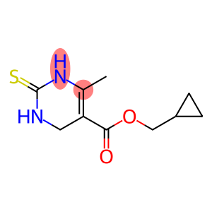 5-Pyrimidinecarboxylicacid,1,2,3,6-tetrahydro-4-methyl-2-thioxo-,cyclopropylmethylester(9CI)