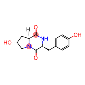 Pyrrolo[1,2-a]pyrazine-1,4-dione, hexahydro-7-hydroxy-3-[(4-hydroxyphenyl)methyl]-, (3S,7R,8aS)-