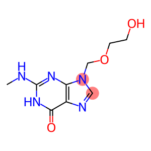 6H-Purin-6-one, 1,9-dihydro-9-[(2-hydroxyethoxy)methyl]-2-(methylamino)-