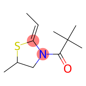 Thiazolidine, 3-(2,2-dimethyl-1-oxopropyl)-2-ethylidene-5-methyl- (9CI)