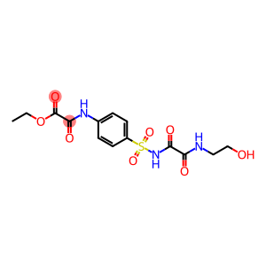 Acetic acid, 2-[[4-[[[2-[(2-hydroxyethyl)amino]-2-oxoacetyl]amino]sulfonyl]phenyl]amino]-2-oxo-, ethyl ester
