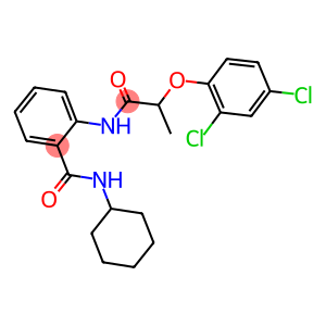 N-cyclohexyl-2-{[2-(2,4-dichlorophenoxy)propanoyl]amino}benzamide