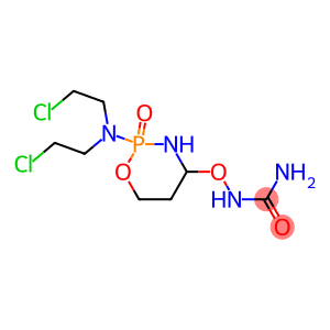 Urea, ((2-(bis(2-chloroethyl)amino)tetrahydro-2H-1,3,2-oxazaphosphorin -4-yl)oxy)-, P-oxide