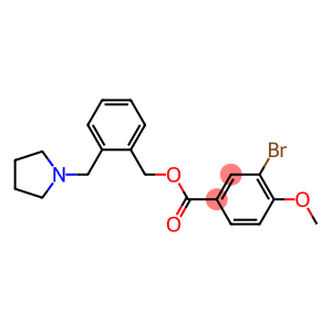 2-(1-pyrrolidinylmethyl)benzyl 3-bromo-4-methoxybenzoate
