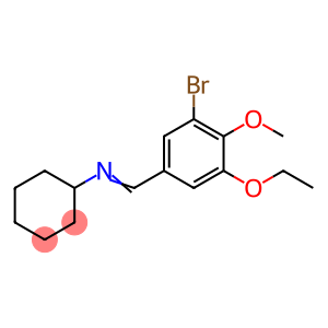 Cyclohexanamine, N-[(3-bromo-5-ethoxy-4-methoxyphenyl)methylene]-