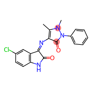 5-chloro-3-[(1,5-dimethyl-3-oxo-2-phenyl-2,3-dihydro-1H-pyrazol-4-yl)imino]-1,3-dihydro-2H-indol-2-one