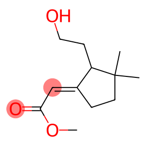 Acetic acid, [2-(2-hydroxyethyl)-3,3-dimethylcyclopentylidene]-, methyl ester (9CI)