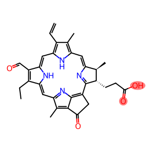 3-Phorbinepropanoic acid, 9-ethenyl-14-ethyl-13-formyl-4,8,18-trimethy l-20-oxo-, (3S,4S)-