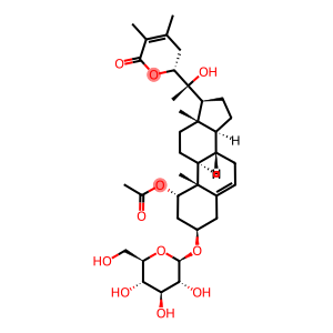 [22R,(+)]-1α-Acetyloxy-3β-[(β-D-glucopyranosyl)oxy]-20,22-dihydroxyergosta-5,24-diene-26-oic acid 26,22-lactone