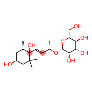 β-D-Glucopyranoside, (1S,2E)-3-[(1S,4S,6R)-1,4-dihydroxy-2,2,6-trimethylcyclohexyl]-1-methyl-2-propen-1-yl