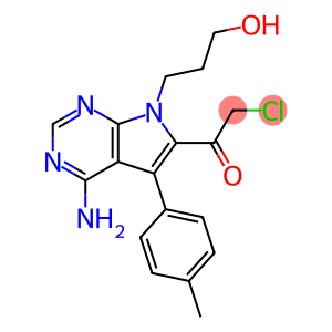 Ethanone, 1-[4-amino-7-(3-hydroxypropyl)-5-(4-methylphenyl)-7H-pyrrolo[2,3-d]pyrimidin-6-yl]-2-chloro-