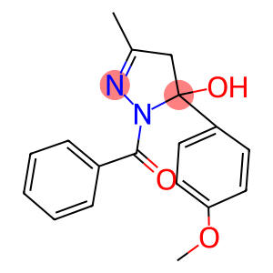 1-benzoyl-5-(4-methoxyphenyl)-3-methyl-4,5-dihydro-1H-pyrazol-5-ol