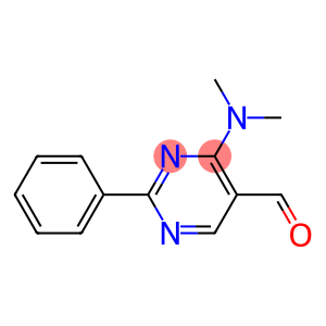 5-Pyrimidinecarboxaldehyde, 4-(dimethylamino)-2-phenyl-
