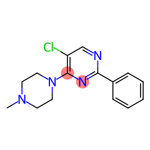 Pyrimidine, 5-chloro-4-(4-methyl-1-piperazinyl)-2-phenyl-