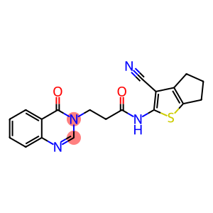 N-(3-cyano-5,6-dihydro-4H-cyclopenta[b]thiophen-2-yl)-3-(4-oxoquinazolin-3(4H)-yl)propanamide