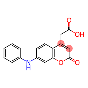 2H-1-Benzopyran-4-acetic acid, 2-oxo-7-(phenylamino)-