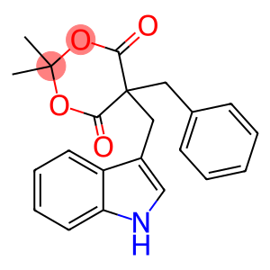 1,3-Dioxane-4,6-dione, 5-(1H-indol-3-ylmethyl)-2,2-dimethyl-5-(phenylmethyl)-