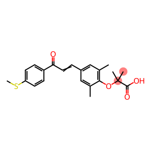 2-[2,6-dimethyl-4-[(E)-3-(4-methylsulfanylphenyl)-3-oxoprop-1-enyl]phenoxy]-2-methylpropanoic acid