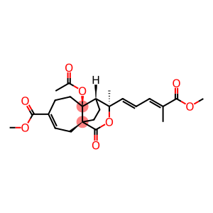 1H-4,9a-Ethanocyclohepta[c]pyran-7-carboxylic acid, 4a-(acetyloxy)-3,4,4a,5,6,9-hexahydro-3-[(1E,3E)-5-methoxy-4-methyl-5-oxo-1,3-pentadien-1-yl]-3-methyl-1-oxo-, methyl ester, (3R,4S,4aS,9aR)-