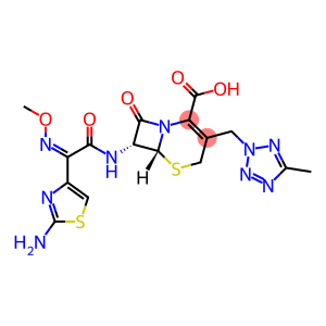 (+)-(6R,7R)-7-[(Z)-2-(2-氨基-4-噻唑基)-2-甲氧亚氨基乙酰胺基]-3-[(5-甲基-2H-四唑-2-基)甲基]-8-氧-5-硫-1-氮杂二环[4.2.0]辛-2-烯-2-羧酸酯