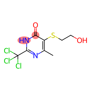 4(3H)-Pyrimidinone, 5-[(2-hydroxyethyl)thio]-6-methyl-2-(trichloromethyl)-