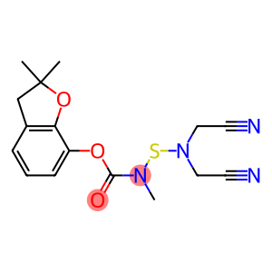 (2,2-dimethyl-3H-benzofuran-7-yl) N-(bis(cyanomethyl)amino)sulfanyl-N- methyl-carbamate