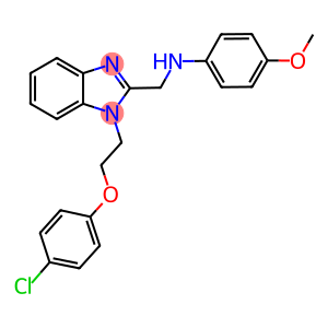 N-({1-[2-(4-chlorophenoxy)ethyl]-1H-benzimidazol-2-yl}methyl)-N-(4-methoxyphenyl)amine