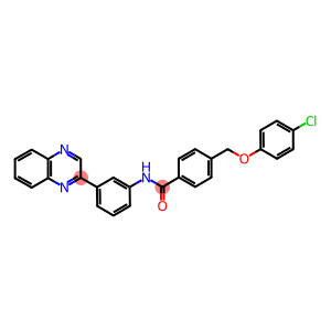 4-[(4-chlorophenoxy)methyl]-N-[3-(2-quinoxalinyl)phenyl]benzamide
